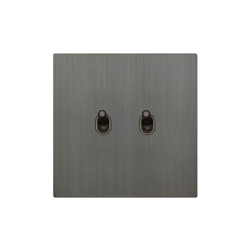 Renaissance Contemporary Toggle Switch 2 Gang 2 Way Umber Bronze