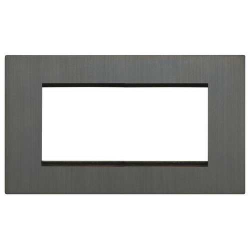 Renaissance Euro Plate 4 Gang Umber Bronze