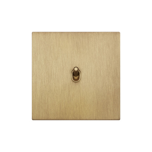 Renaissance Contemporary Toggle Switch 1 Gang 2 Way Sienna Brass