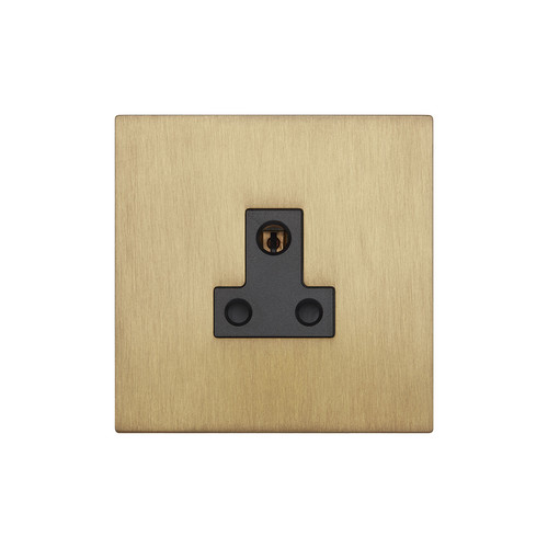 Renaissance Socket 1 Gang 5 Amp Unswitched Sienna Brass
