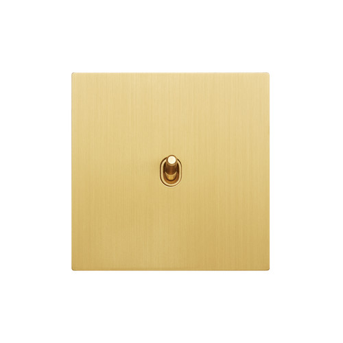 Renaissance Contemporary Toggle Switch 1 Gang 2 Way Ochre Brass