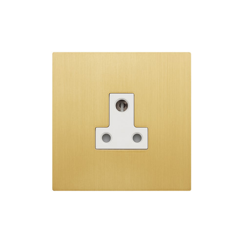 Renaissance Socket 1 Gang 5 Amp Unswitched Ochre Brass