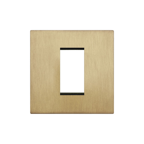 Renaissance Euro Plate 1 Gang Sienna Brass