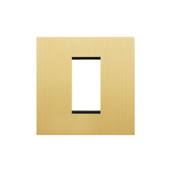 Renaissance Euro Plate 1 Gang Ochre Brass