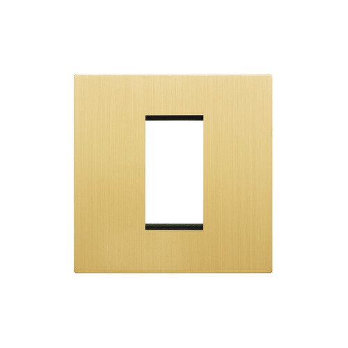 Renaissance Euro Plate 1 Gang Ochre Brass