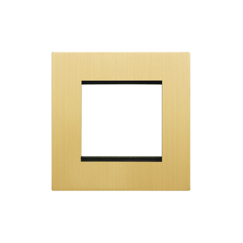 Renaissance Euro Plate 2 Gang Ochre Brass