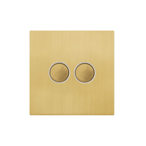 Renaissance Dimmer Switch 2 Gang 400W Ochre Brass