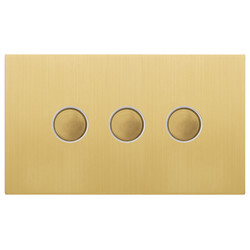 Renaissance Dimmer Switch 3 Gang 400W Ochre Brass