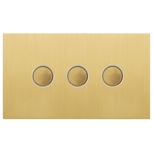 Renaissance Dimmer Switch 3 Gang 400W Ochre Brass