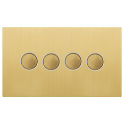 Renaissance Dimmer Switch 4 Gang 400W Ochre Brass