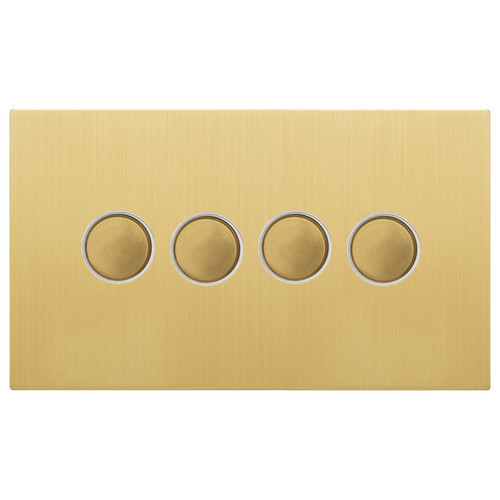 Renaissance Dimmer Switch 4 Gang 400W Ochre Brass