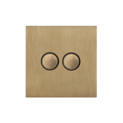 Renaissance Dimmer Switch 2 Gang 400W Sienna Brass