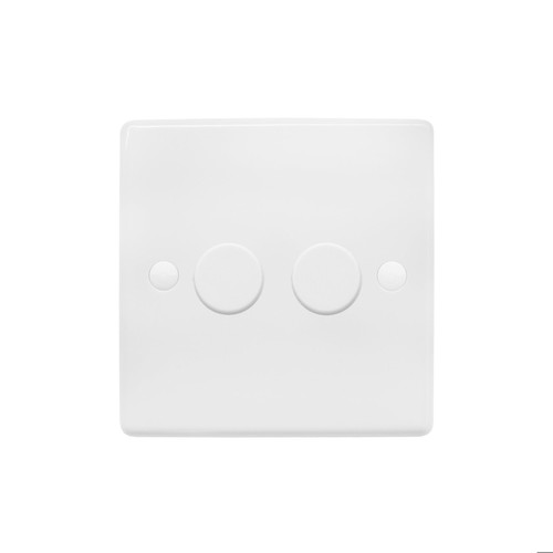 LED Dimmer Switch LED Trailing Edge Switch 100W 2 gang 2 way White