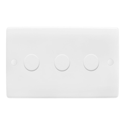 LED Dimmer Switch LED Trailing Edge Switch 100W 3 gang 2 way White