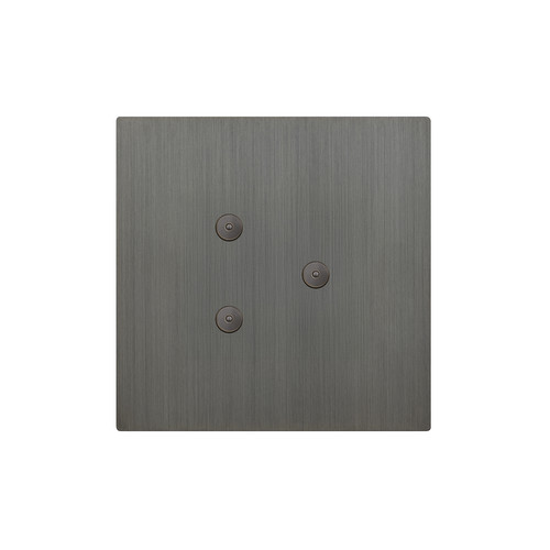 Renaissance Control Switch Round Buttons with LED 3 Gang Push button control switch Umber Bronze