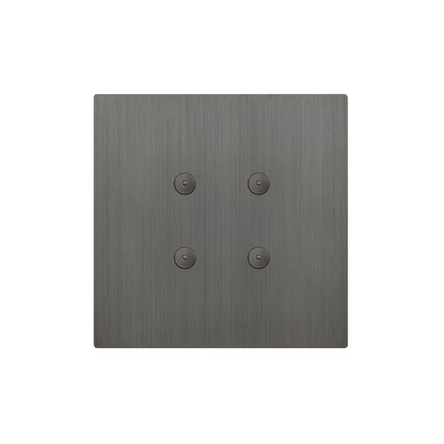 Renaissance Control Switch Round Buttons with LED 4 Gang Push button control switch Umber Bronze