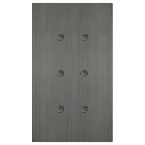 Renaissance Control Switch Round Buttons with LED 6 Gang Push button control switch Umber Bronze