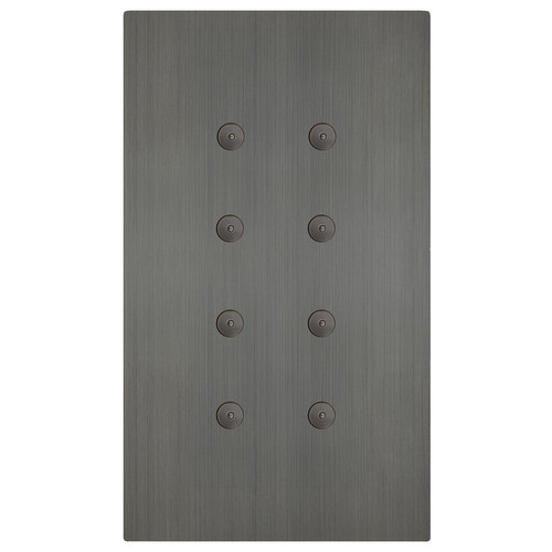 Renaissance Control Switch Round Buttons with LED 8 Gang Push button control switch Umber Bronze