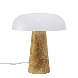 Glossy Mini Marble Table Lamp 15W Beige