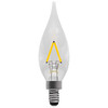 LED Clear Filament Candle Light Bulb Bend Tip 83mm 100lm Switching MES / E10 1W 2700K Warm White