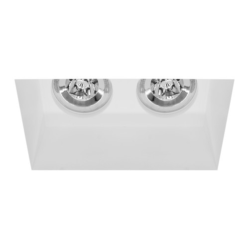 Gypsum Plaster Trimless Double Fire-Rated Downlight GU10 240V White 2 x 50W