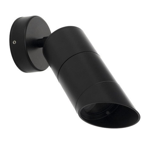 Smooth Anti-Glare Hood Adjustable Pillar Outdoor Garden Wall Light Black 35W