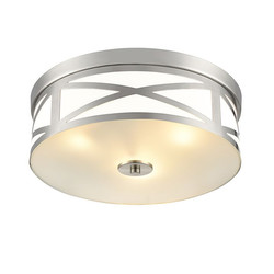 Ringo 380 Flush Ceiling Light CF5836 Satin Nikel 33W