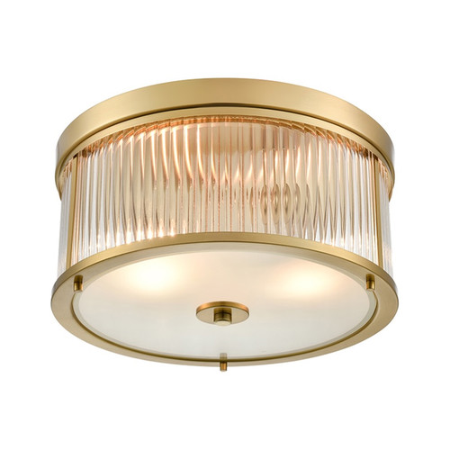 Bonham Flush Ceiling Light CF5824 Aged Brass 30W