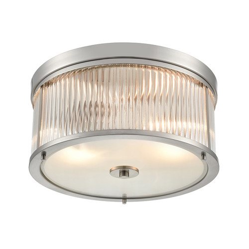 Bonham Flush Ceiling Light CF5823 Satin Nickel 30W