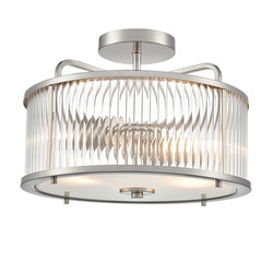 Bonham Semi-Flush Ceiling Light FL2708-2 Satin Nickel 30W
