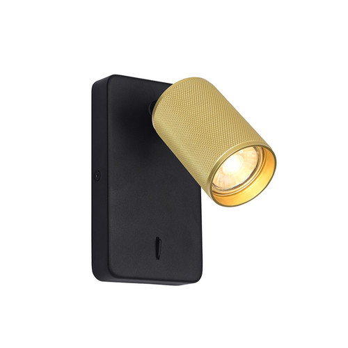 Broadway Spot Bedside Wall Light SPOT9151-104 Matt Black and Brass 10W