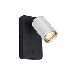 Broadway Spot Bedside Wall Light  SPOT9151-105 Matt Black and Polished Nickel 10W