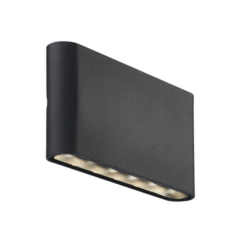 Kinver LED Up and Down  Outdoor Garden Wall Light Black 8.5W 3000K Warm White