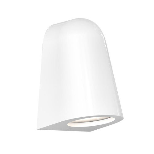 Mast Coastal Outdoor Garden Wall Light 240V 6W Gloss Glaze White