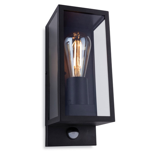 Dallas Outdoor Wall Lantern Sensor Light Black 60W