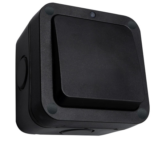 Hurricane Outdoor Switch IP66 1 Gang 2 Way 20AX Black