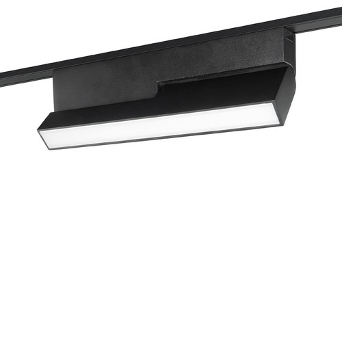 Laser Ultra Slim Magnetic Track Dimmable LED Diffuser Wall Washer 48V Black 10W 3000K Warm White