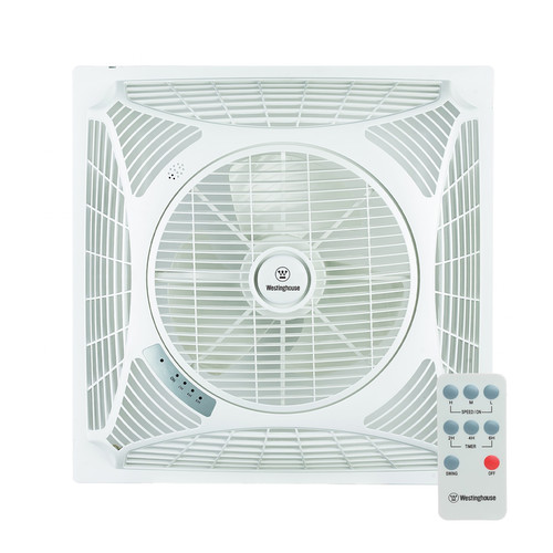 Recessed Ceiling Panel Fan with Remote Control Light Grey 600 x 600 cm