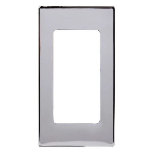 Face Plate In-wall Toothbrush Charger with Shaver Socket (Plate Only) Polished Steel