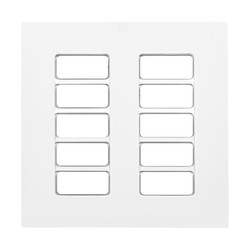 Geneva Switch Plate White 10 Channel