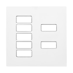 Geneva Switch Plate White 7 Channel
