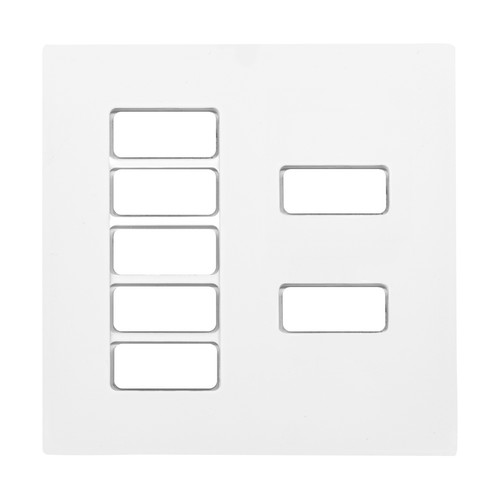 Geneva Switch Plate White 7 Channel