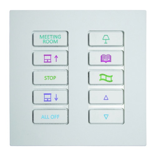 Geneva Keypad Body 10 Button (No Plate) White 10 Channel