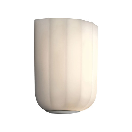 Veo Interior Wall Light Matt Nickel / White Glass 12W
