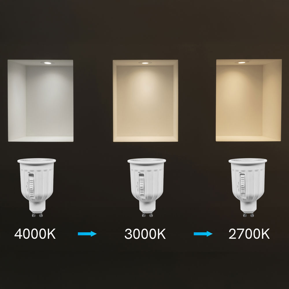 Super Focus LED GU10 10W 1200lm CRI92 Dimmable Lamp 38° CCT Selectable (27K/3K/4K) — view 4