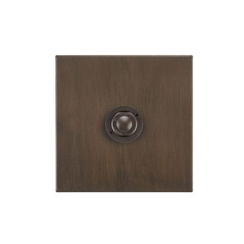 Horizon Square Push Button Switch 1 gang Chocolate Bronze