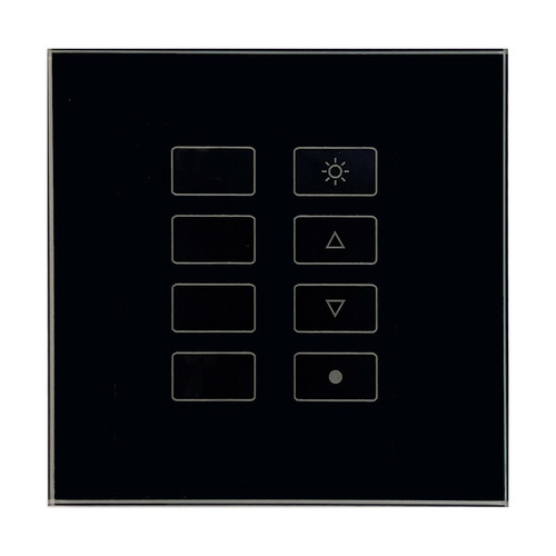 Coolbrium Glass Touch Plate Black 8 Channel