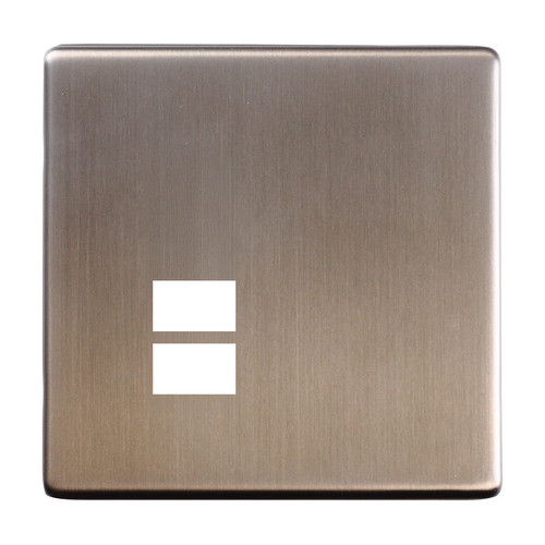 iCON Switch Plate Antique Bronze 2 Channel