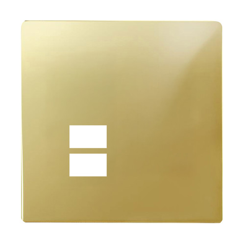 iCON Switch Plate Polished Brass 2 Channel