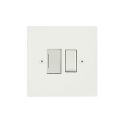 Horizon Square Fuse Spur Paintable 1 gang 13 amp switched Primed White